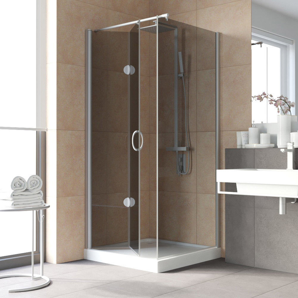 Душевой уголок Vegas Glass GPS-Fis LUX 80*120 07 07 L, профиль матовый хром, стекло графит