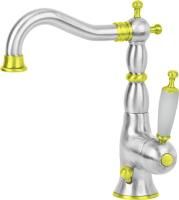 Смеситель для раковины Migliore Oxford 19158 хром / золото