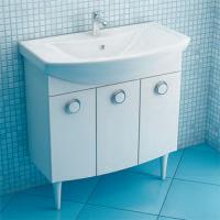 Тумба под раковину Triton Лира 80, 3 двери, белая