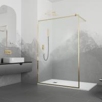 Душевая перегородка RGW Walk In WA-12G 120х195 профиль золото, стекло прозрачное