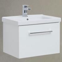 Тумба под раковину Dreja Big Inn 65 подвесная, белый глянец