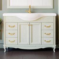 Тумба под раковину ValenHouse Эллина 120 слоновая кость, фурнитура золото