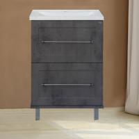 Тумба с раковиной Misty Марта 60 темный бетон