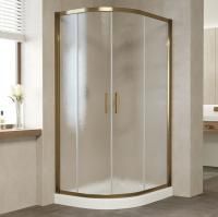Душевой уголок Vegas Glass ZS-F 100*90 05 02 профиль бронза, стекло шиншилла