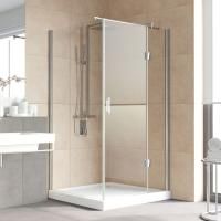 Душевой уголок Vegas Glass AFP-Fis Lux 120*100 08 01 R профиль глянцевый хром, стекло прозрачное