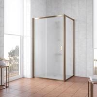 Душевой уголок Vegas Glass ZP+ZPV TUR NOVO 135*70 05 10 профиль бронза, стекло сатин