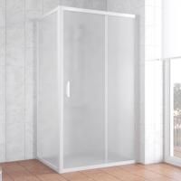 Душевой уголок Vegas Glass ZP+ZPV 100*80 01 10 профиль белый, стекло сатин