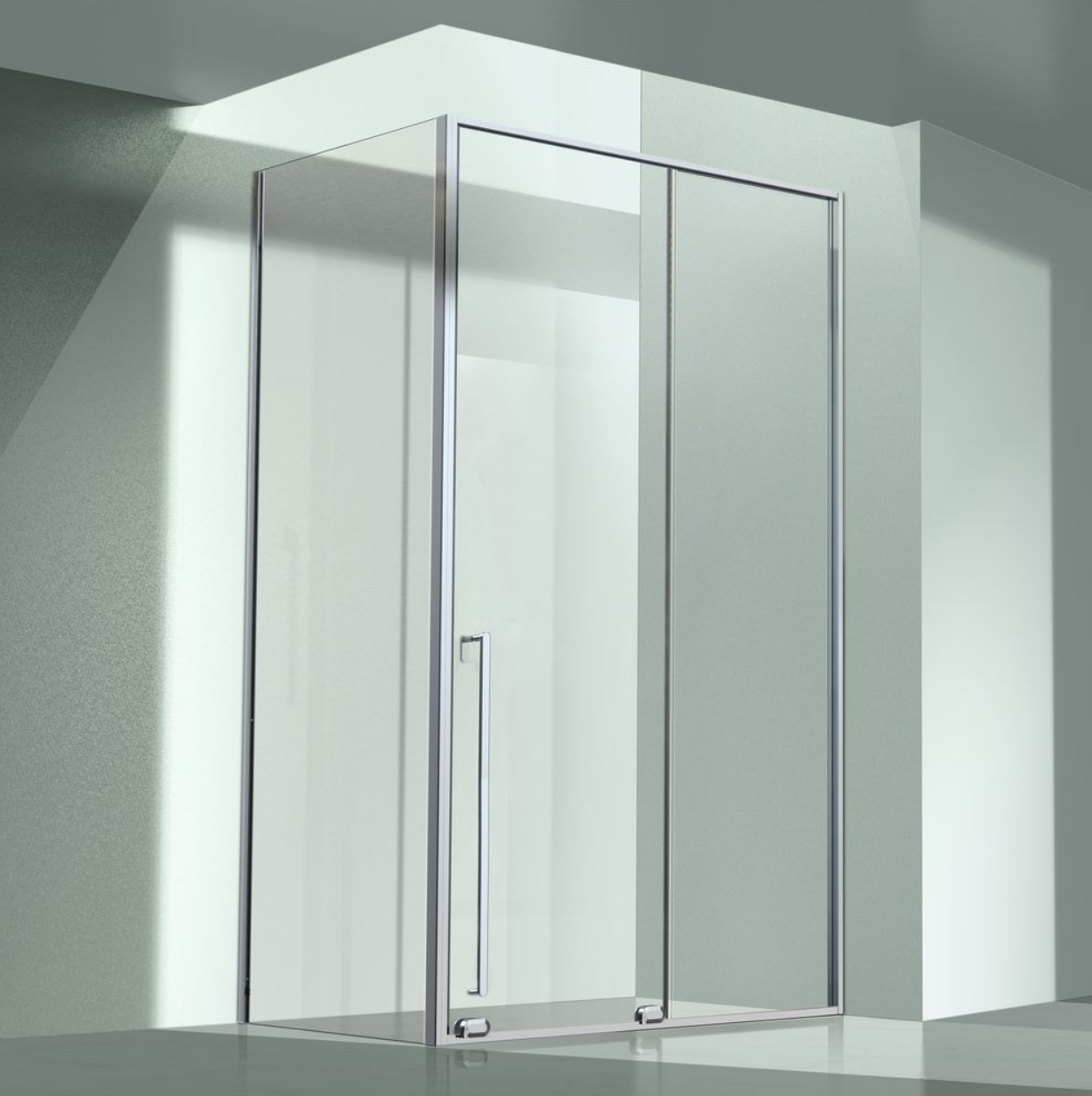 Душевой уголок Allen Brau Fantasy 2.0 120x80, профиль хром, стекло прозрачное