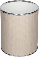 Мусорное ведро Geralis M-PLH-S бежевое, хром, 7,5 л