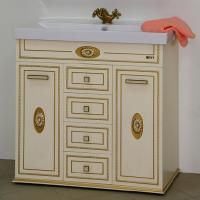 Тумба с раковиной Misty Roma 75 бежевая патина