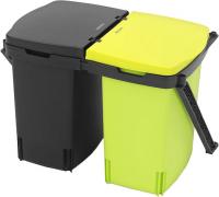 Мусорное ведро Brabantia 482205 двухсекционное, встраиваемое