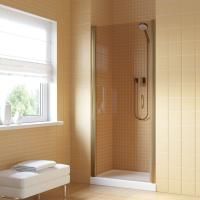 Душевая дверь в нишу Vegas Glass EP LUX 70 05 05 L профиль бронза, стекло бронза