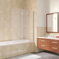 Шторка на ванну Vegas Glass E2V LUX 120 01 10 R профиль белый, стекло сатин