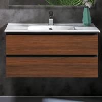 Тумба с раковиной Armadi Art Capolda 100 dark wood