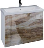 Тумба с раковиной Marka One Lacio 80П onyx