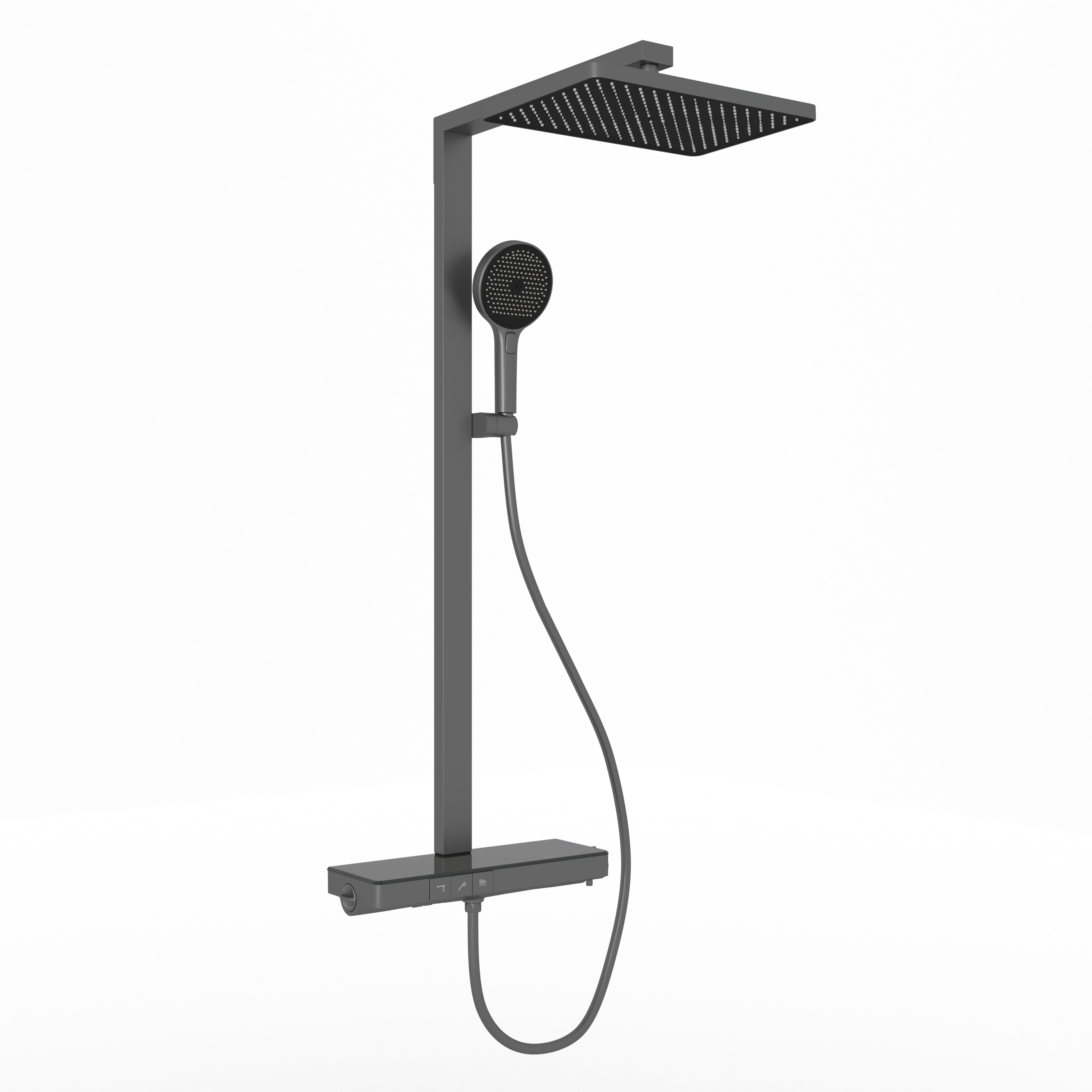 Душевая стойка Sancos Vos SC6100GG термостат, вороненная сталь