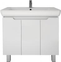Тумба с раковиной Dreja Q Plus (D) 80 с опорами, белый глянец