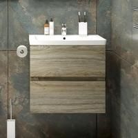 Тумба с раковиной Art&Max Techno 60 подвесная, дуб мелфорд