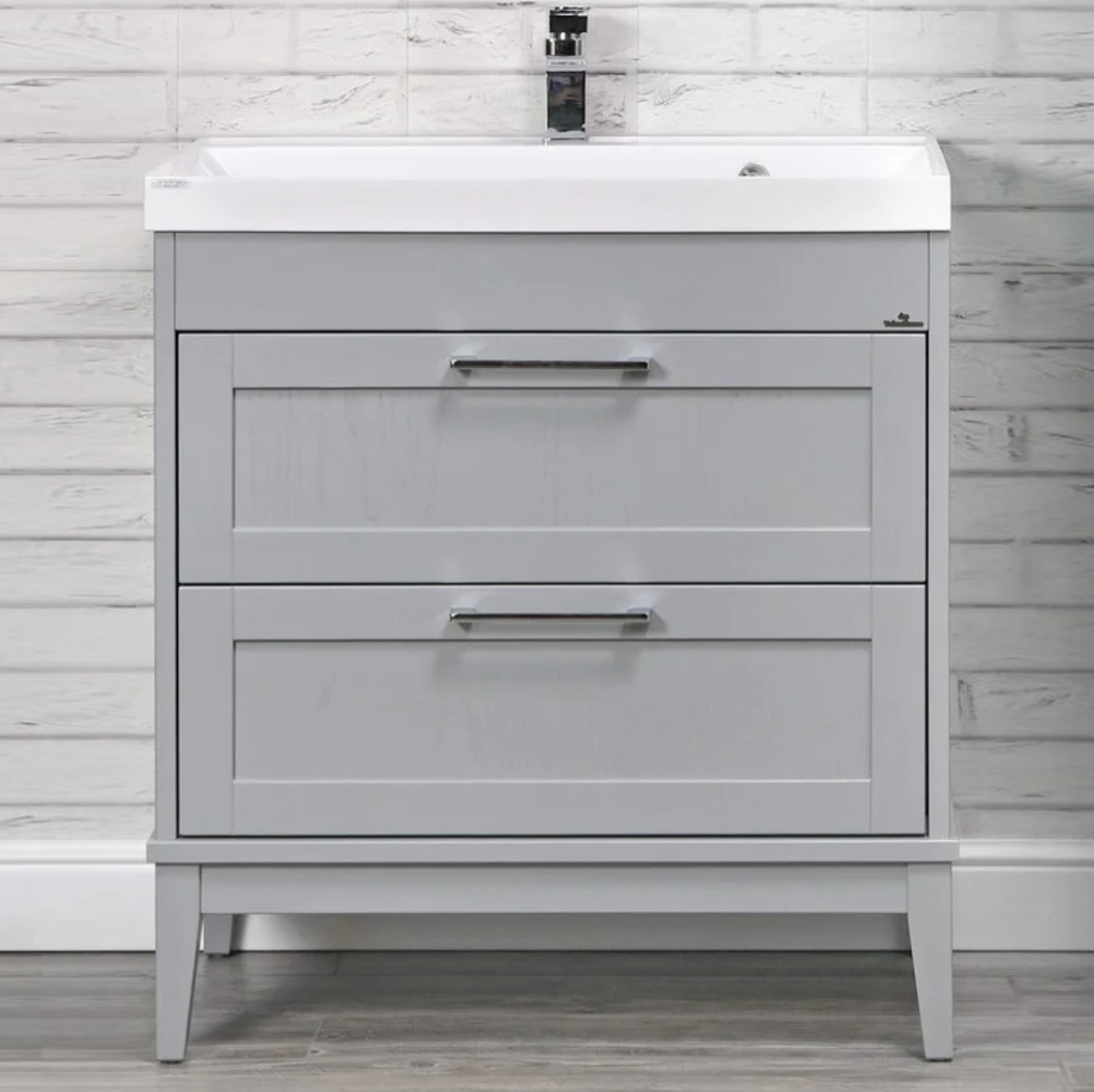 Тумба с раковиной ValenHouse Эйвори 80 серая