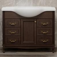 Тумба с раковиной ValenHouse Эллина 105 кальяри, 6 ящиков, 1 дверца, ручки золото