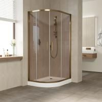 Душевой уголок Vegas Glass ZS-F TUR NOVO h1900 90*80 05 05 профиль бронза, стекло тонированное