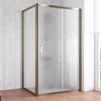 Душевой уголок Vegas Glass ZP+ZPV 100*90 05 02 профиль бронза, стекло шиншилла