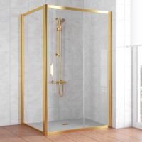 Душевой уголок Vegas Glass ZP+ZPV 110*100 09 01 профиль золото, стекло прозрачное