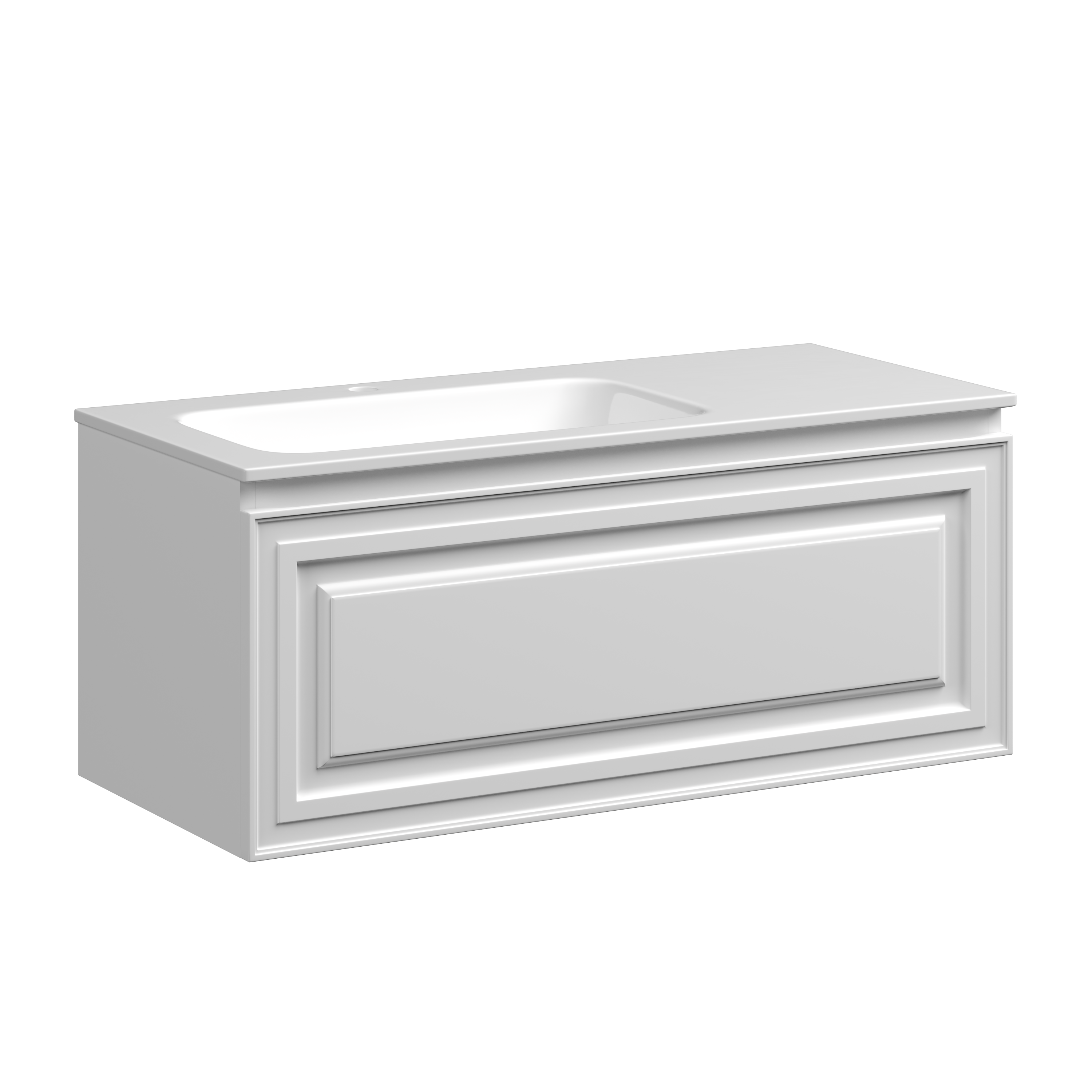 Тумба с раковиной Sancos Very 100 Bianco левая, VR100LW