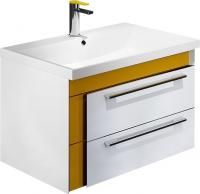 Тумба под раковину Iddis Color Plus 70 белая, горчичная