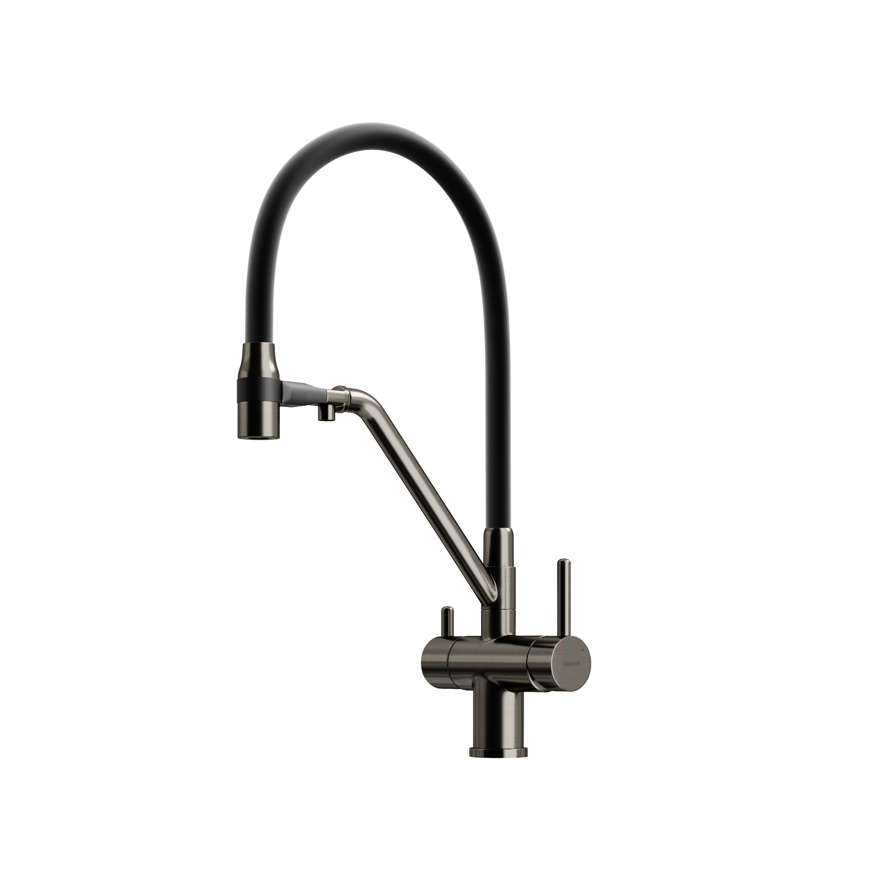 Смеситель для кухни Sancos Dora SC4003GG, вороненая сталь