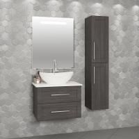 Мебель для ванной СанТа Венера 70 дуб шале графит, подвесная, со столешницей