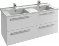 Тумба с раковиной Jacob Delafon Struktura 120 белый блестящий, 2 ящика