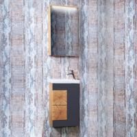 Мебель для ванной Бриклаер Фостер 40 дуб золотой, антрацит