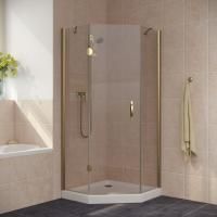 Душевой уголок Vegas Glass AFA-Pen LUX 100 05 05 L профиль бронза, стекло бронза