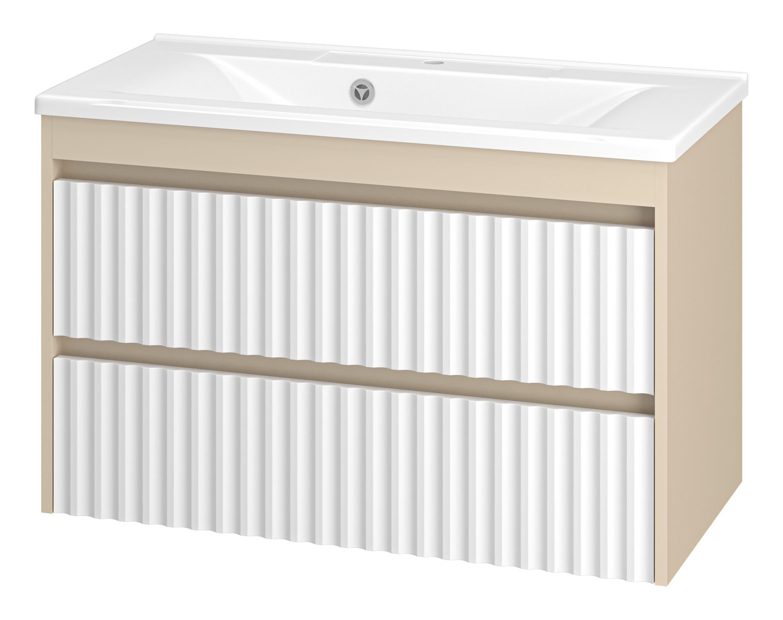 Тумба с раковиной Brevita Balaton 90 подвесная, бежевая