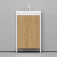 Тумба с раковиной Velvex Klaufs 50.2D белая, шатанэ, напольная