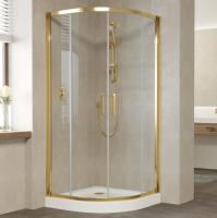 Душевой уголок Vegas Glass ZS 100 09 01 профиль золото, стекло прозрачное
