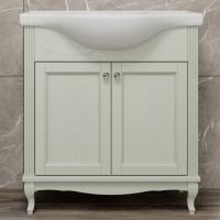 Тумба с раковиной ValenHouse Эллина 80 слоновая кость, 2 дверцы, ручки хром