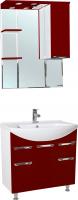 Мебель для ванной Bellezza Альфа 75 красная