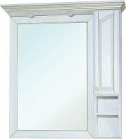 Зеркало-шкаф Bellezza Рим 110 R белое патина золото