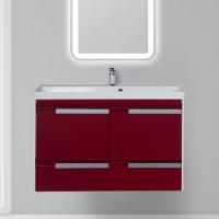 Тумба с раковиной Aquanet Тиволи 100 бордо