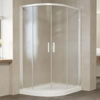 Душевой уголок Vegas Glass ZS-F 120*100 01 02 профиль белый, стекло шиншилла