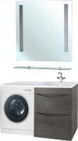 Мебель для ванной Bellezza Олиссия 120 серая, под стиральную машину, 2 ящика