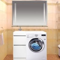 Тумба с раковиной Style Line Даллас 100 L Люкс Plus напольная, белая, эмаль