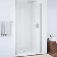 Душевая дверь в нишу Vegas Glass EP 80 07 01 профиль матовый хром, стекло прозрачное