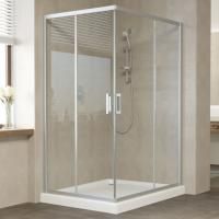 Душевой уголок Vegas Glass ZA-F 120*100 07 01 профиль матовый хром, стекло прозрачное