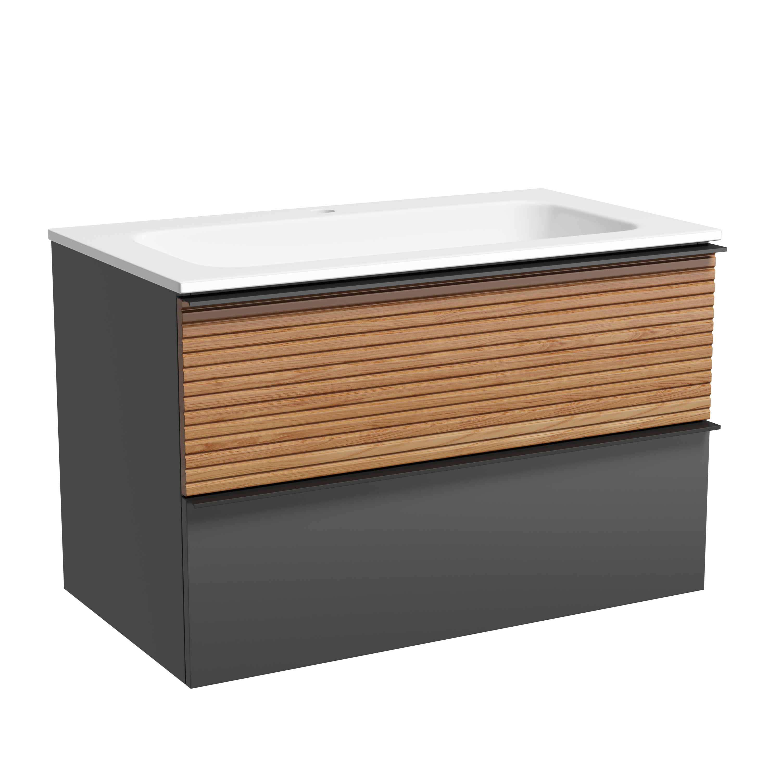 Тумба с раковиной Sancos Delta 80 дуб красный/графит, DL80GR