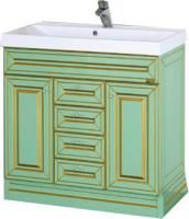 Тумба под раковину Misty Vena 90 салатовая, патина