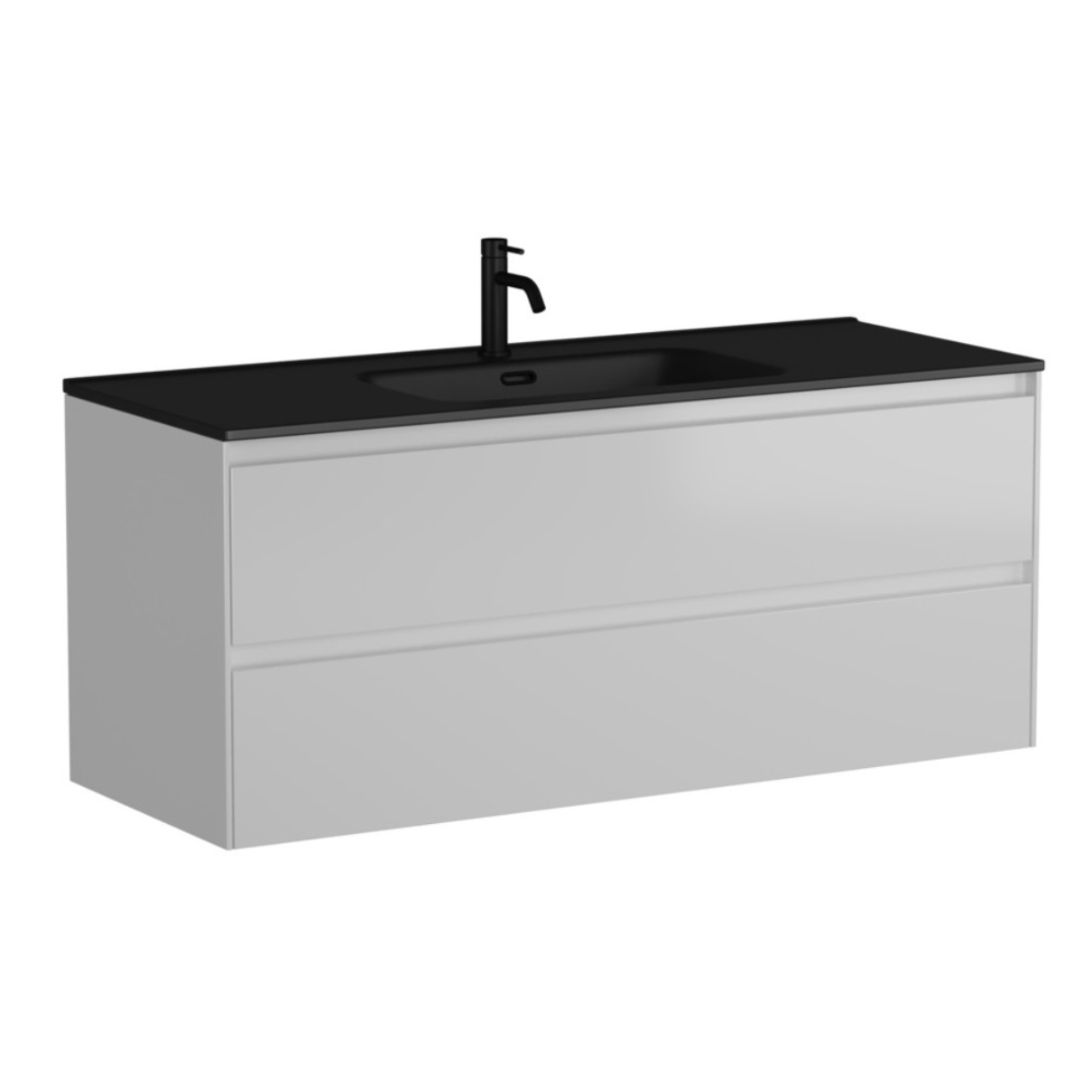 Тумба с раковиной Sancos Cento 120 с черной раковиной