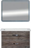 Мебель для ванной Misty Норд 85 подвесная, белая, сосна пасаден